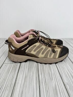 Vasque Velocity VST shoes youth 5 hiking quick lace garage strap brown pink NEW